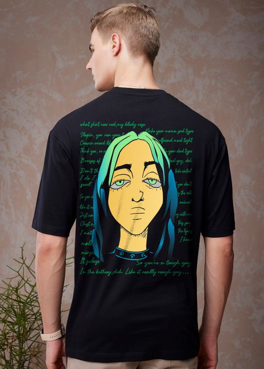 Billie Eilish Black Oversized T-shirt For Men