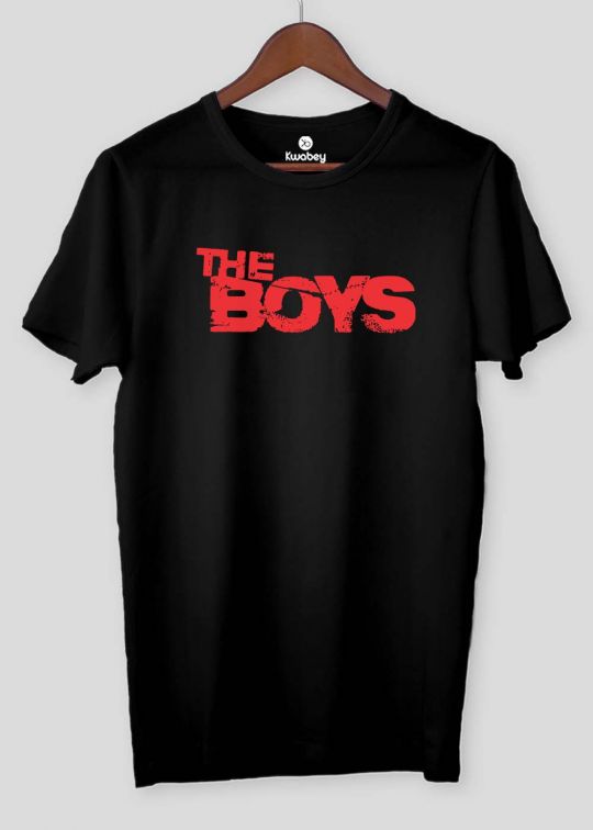 The Boys Black Half Sleeve T-shirt For Men