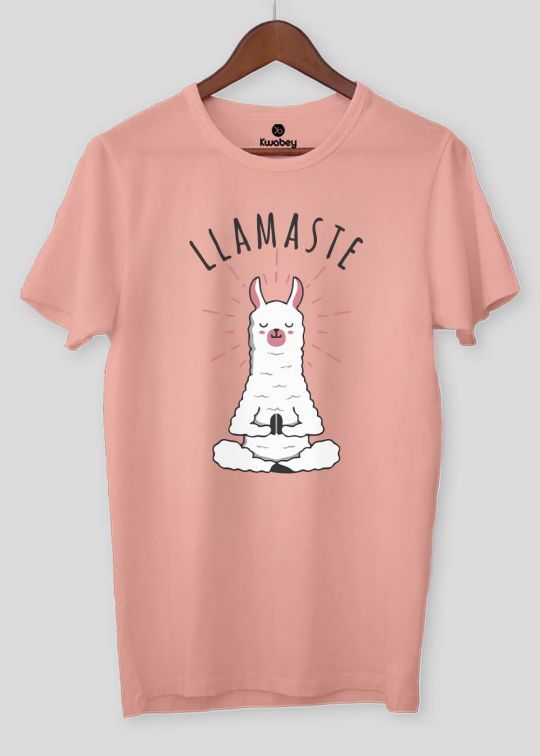 Lamaste Pastel Pink Half Sleeve T-shirt For Men
