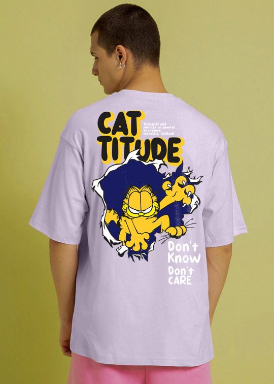 Dont Know Dont Care Lilac Oversized T-Shirt For Men