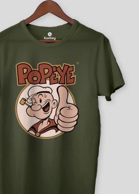 Popeye Military Half Sleeve T-Shirt For Men