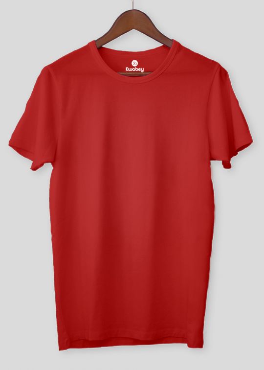 Cherish The Basic Red Half Sleeve T-Shirt For Men