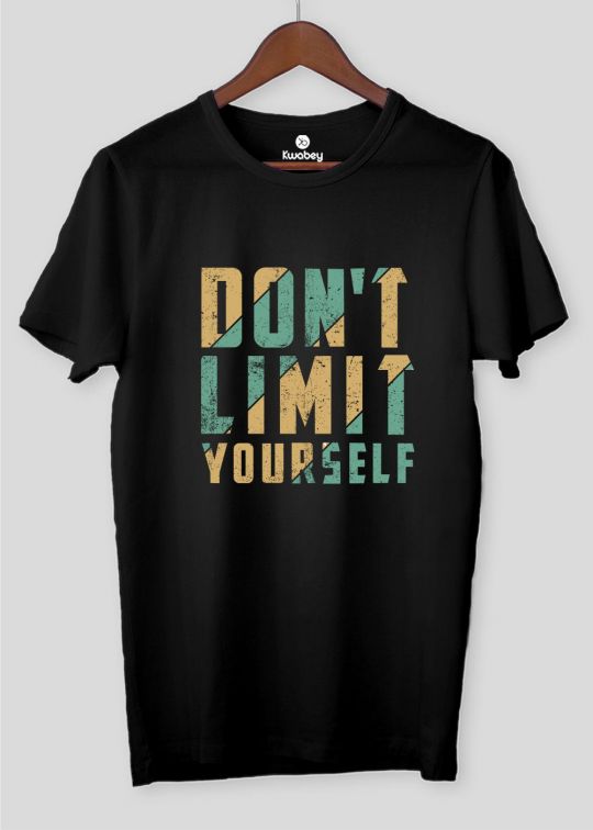 Dont Limit Yourself Black Half Sleeve T-shirt For Men