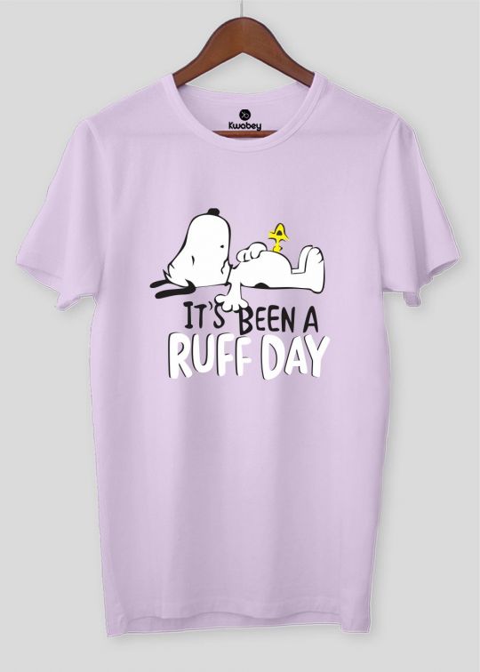 Ruff Day Lilac Half Sleeve T-Shirt For Men
