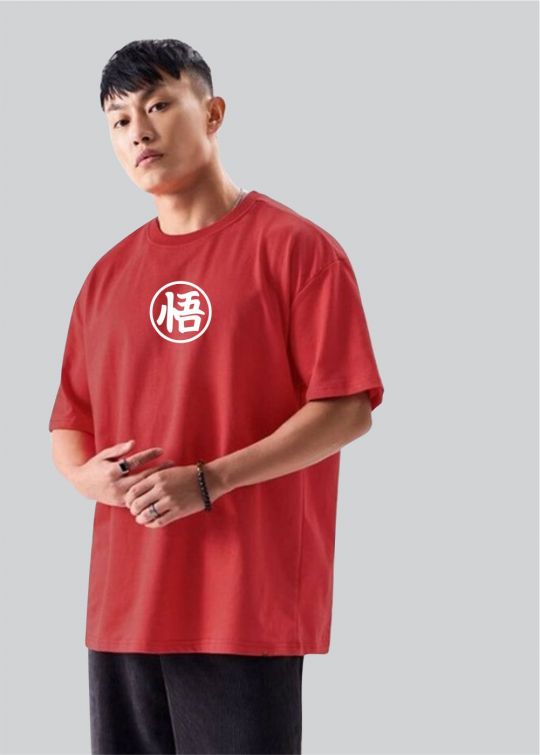 Dragon Ball Z Goku Red Oversized T-Shirt For Men