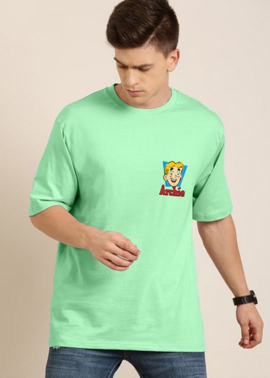 Archie Cartoon Oversized Mint Green t-shirt For Men