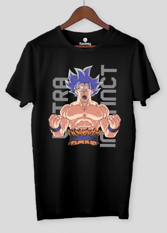 Ultra Instinct Goku Black Half Sleeve T-Shirt For Men