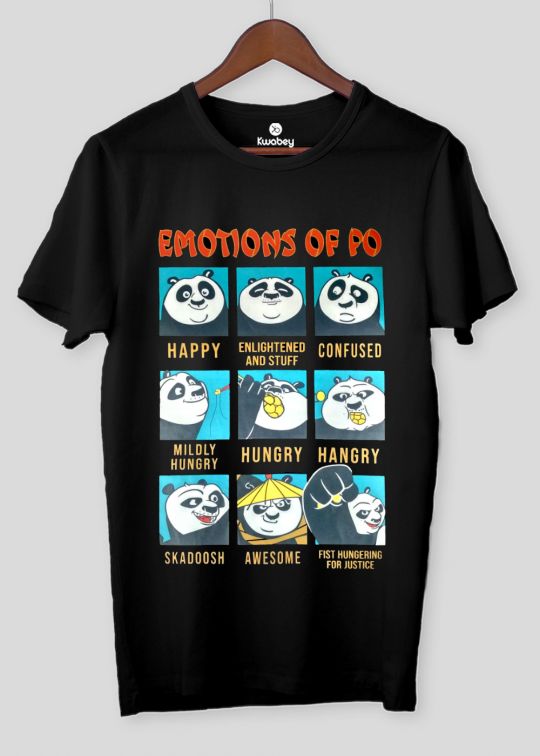 Emotions Of PO Black Half Sleeve T-Shirt For Men