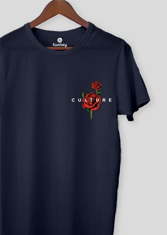 Culture Navy Half Sleeve T-shirt For Men