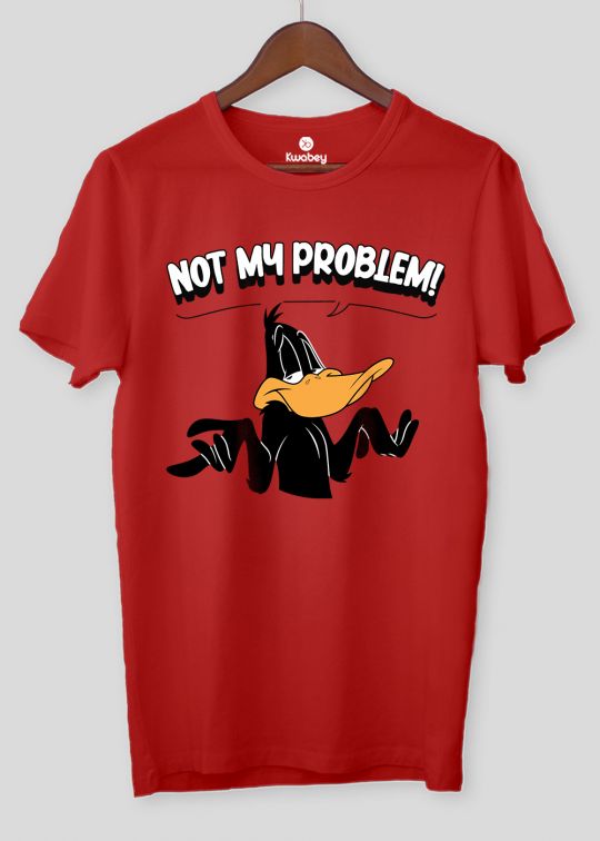 Not My Problem Red Half Sleeve T-shirt For Men