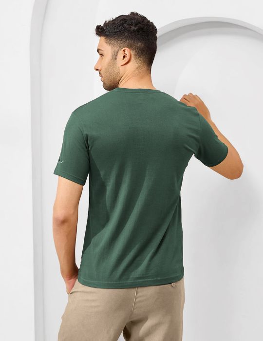 Solid DarkForest Half Sleeve RN T-Shirt