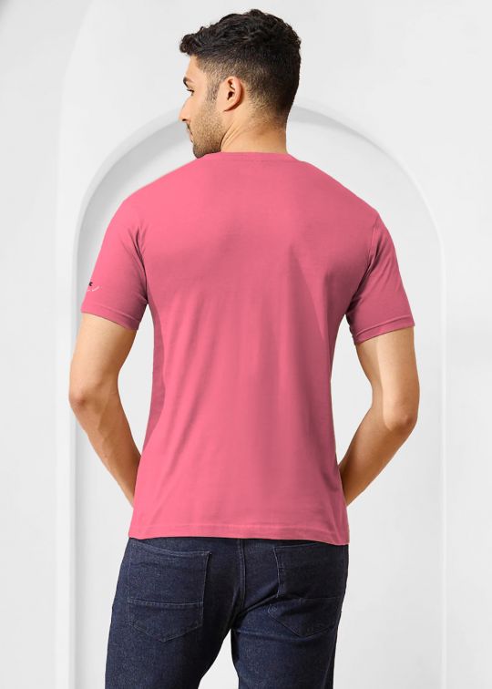 Solid Hot Pink Half Sleeve RN T-Shirt