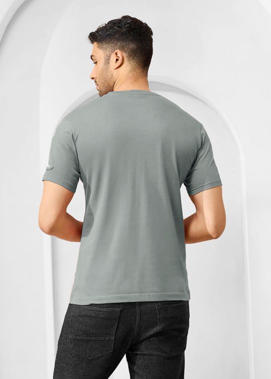 Solid Ultimate Grey Half Sleeve RN T-Shirt