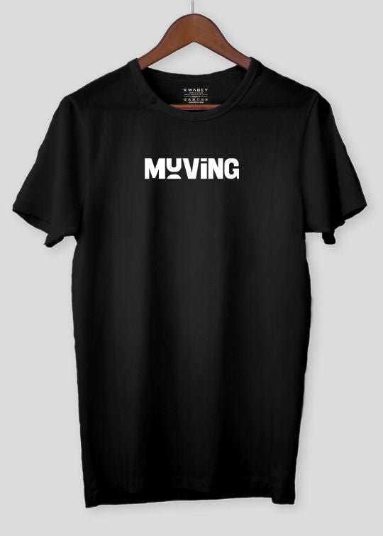 Moving Printed Black Half Sleeve T-Shirt For Men