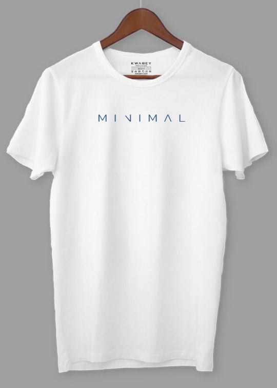Minimal Printed White Half Sleeve T-Shirt For Men