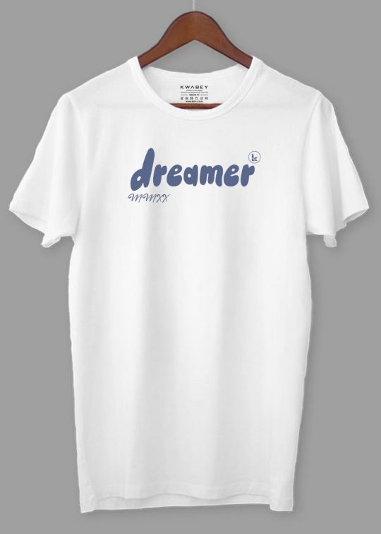 Dreamer White Half Sleeve t-Shirt For Men