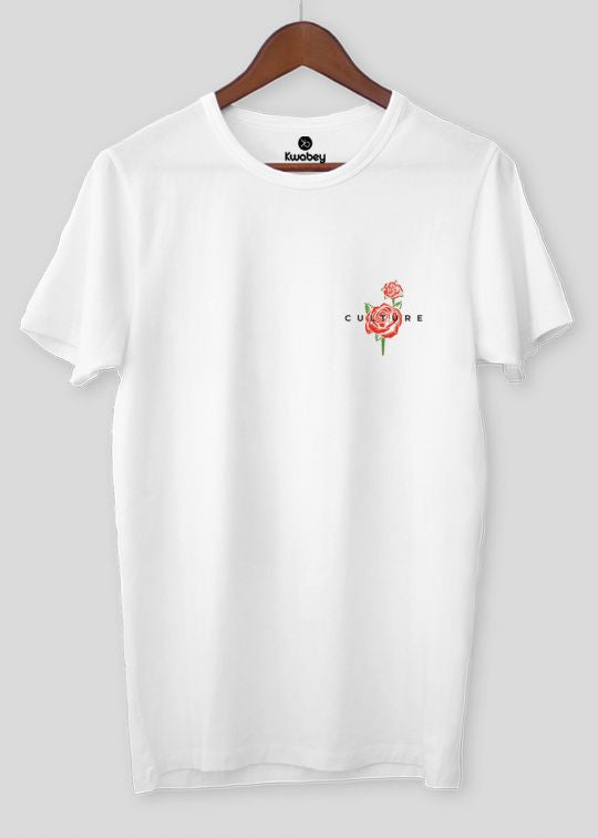 Culture White Half Sleeve T-Shirt For Men