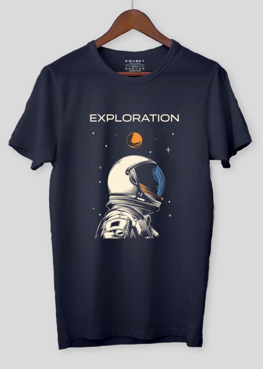Exploration Astronaut Navy Half Sleeve T-Shirt For Men