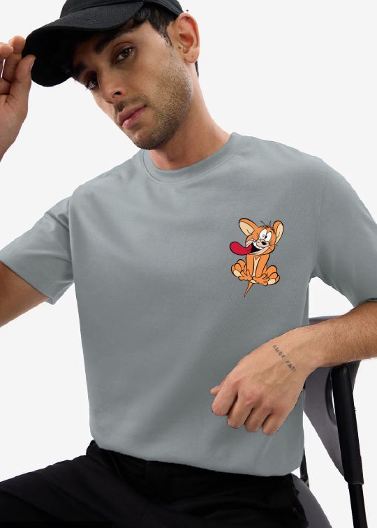 Offical Crazy Jerry Ultimate Grey Half SleeveT-Shirt For Men