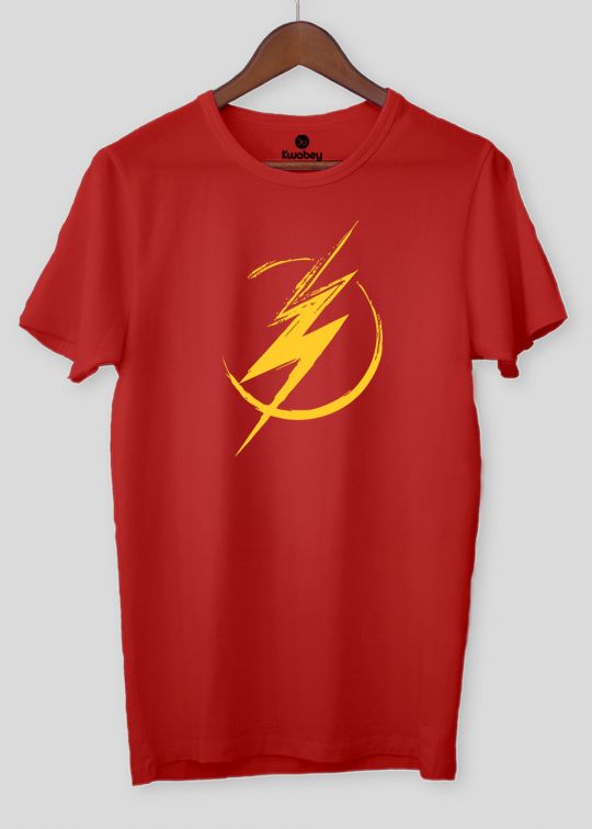 Flash Red Half Sleeve T-Shirt For Men