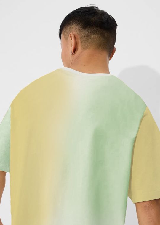 Tricolor Garfield Printed Oversized T-shirt For Men