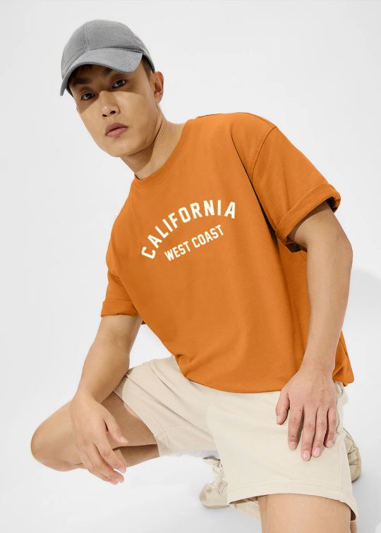 California - West Coast Premium Rust Oversize T-Shirt for Men