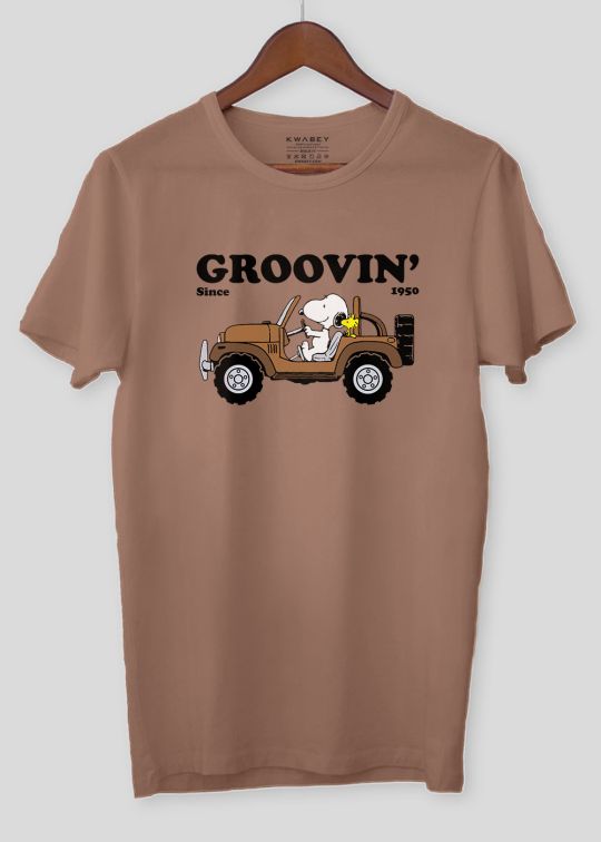 Groovin Mocha Moose Half Sleeve T-Shirt for Men