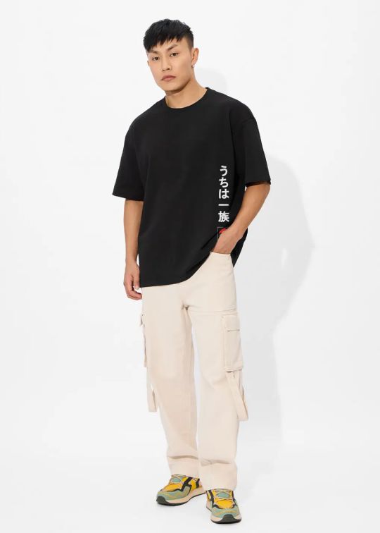 Shinobi Tools Black Oversized T-shirt For Men