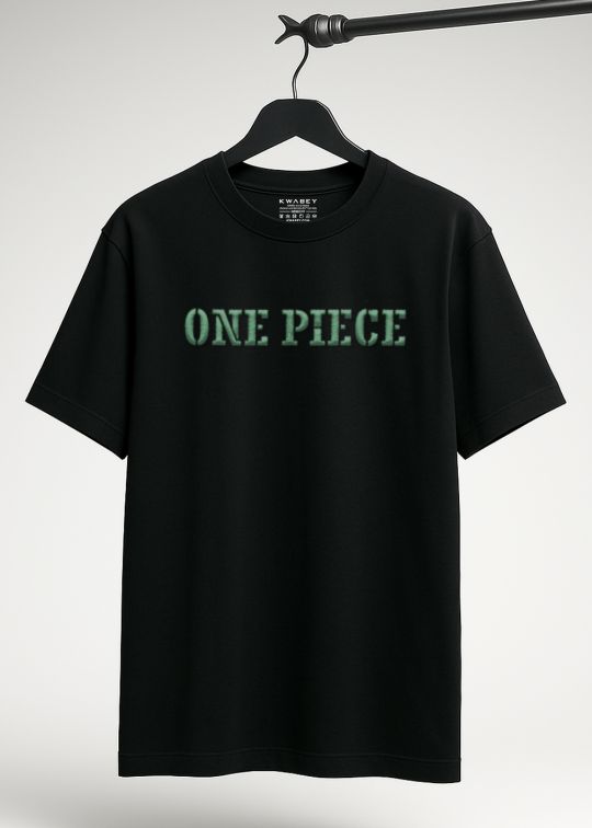 One Piece Premium Black Oversized T-shirt For Men