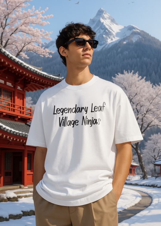 Naruto Premium White Men Oversized T-shirt