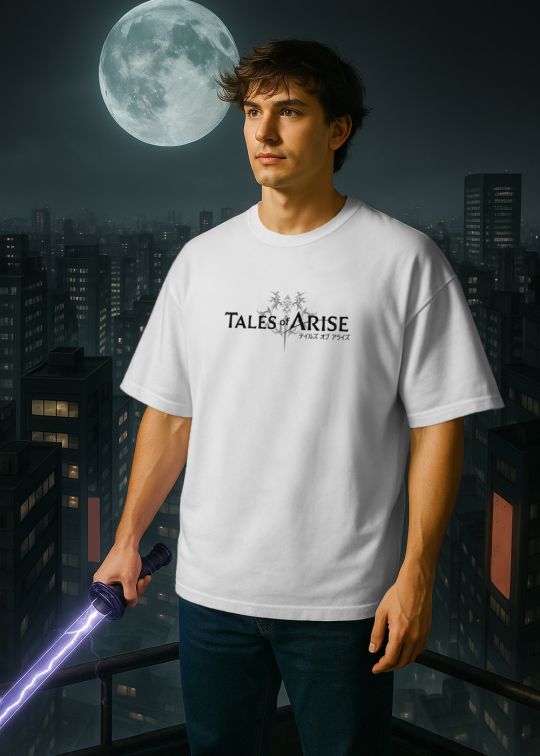 Tales of Arise Premium White Oversized T-shirt For Men