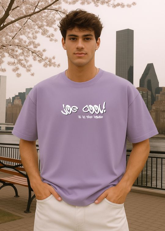 Snoopy Joe Cool Lilac Premium Men Oversized T-shirt
