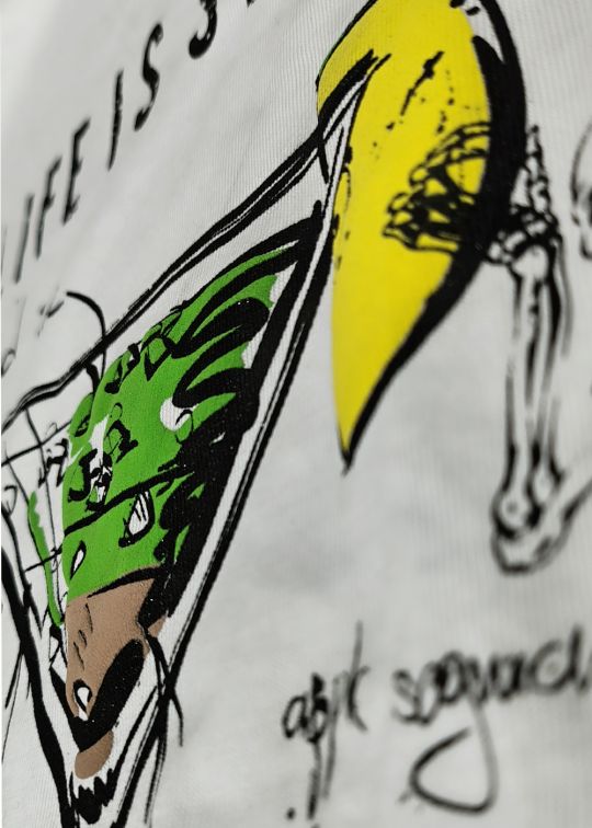 Life is Short Premium Egg Shell Oversized T-shirt For Women