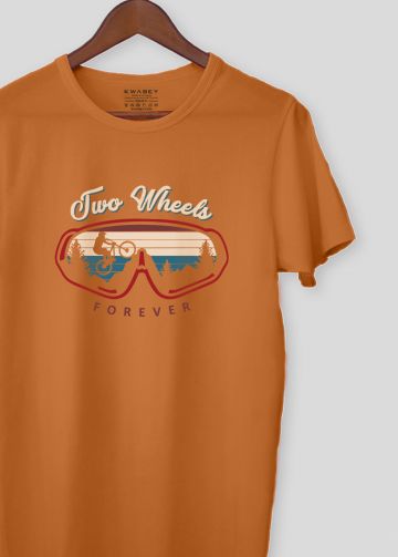 Two Wheels Forever Rust Half Sleeve T-shirt For Men