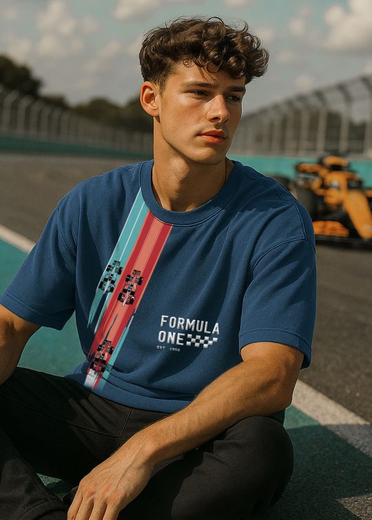 Formula One Premium Denim Oversized T-shirt For Men