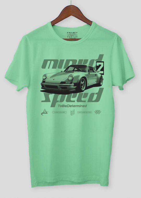 Speed to be Determined Mint Half Sleeve T-Shirt For Men