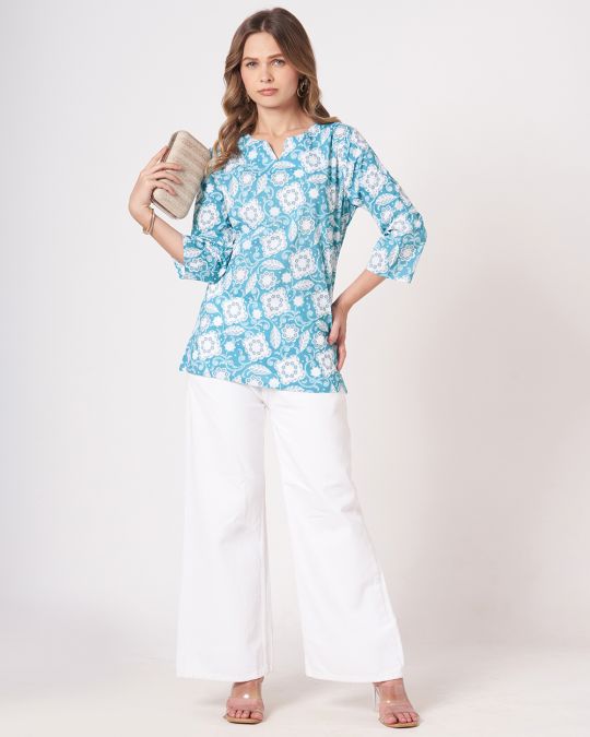 Firozi Short Kurti For Women