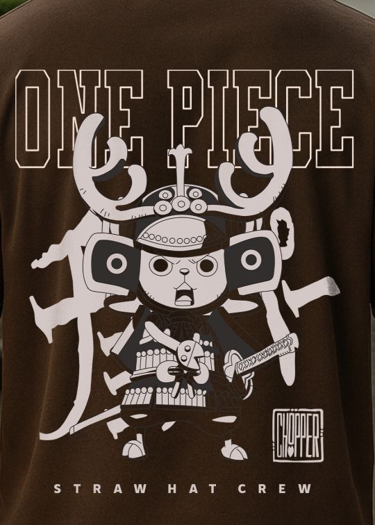 One Piece Straw Hat Crew Premium Coffee Oversized T-shirt For Men