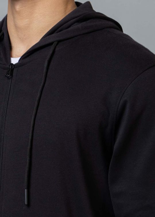 All Season Black Hoodie Sweatshirt For Men