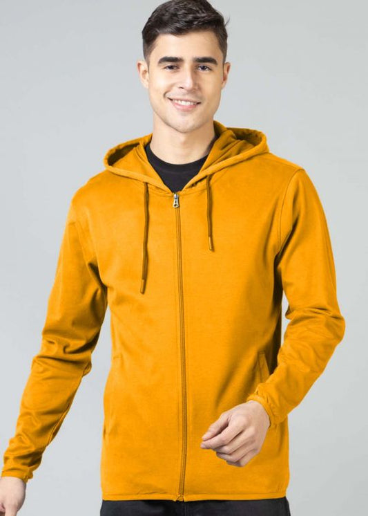 All Season Mustard Hoodie Sweatshirt For Men