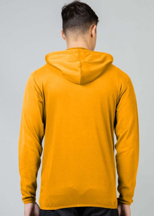 All Season Mustard Hoodie Sweatshirt For Men