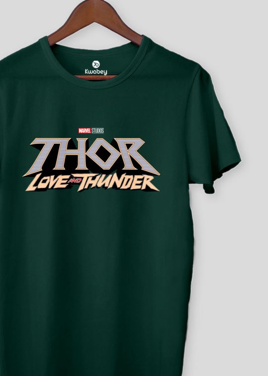 Thor Love Thunder Bottle Green Half Sleeve T-shirt For Men