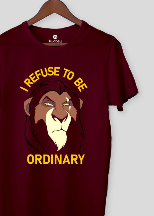 Mufasa Maroon Half Sleeve T-shirt For Men