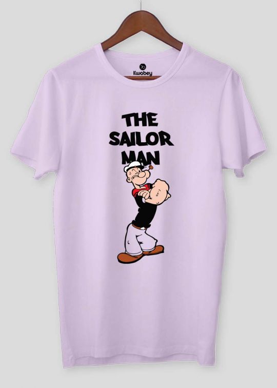 The Sailor Man Lilac Half Sleeve T-Shirt For Men