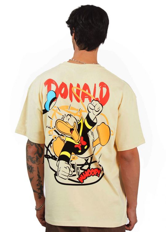Crazy Donald Beige Oversized T-Shirt For Men