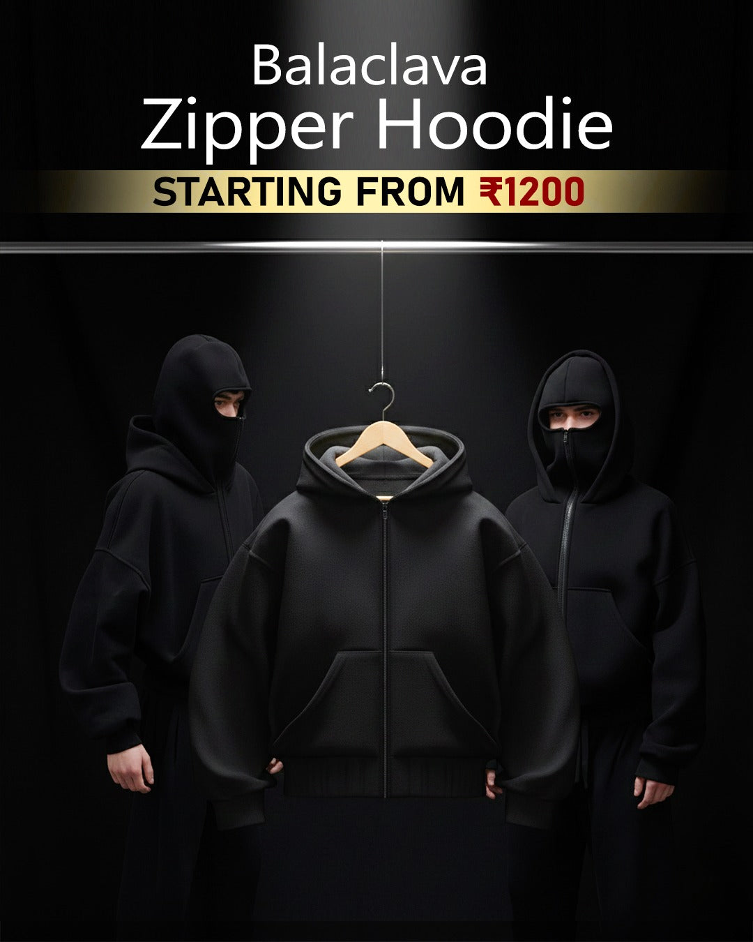 Balaclava Zipper Hoodie