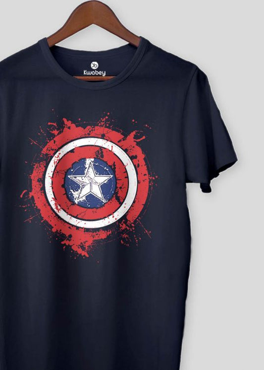 Shield Captain America Half Sleeve T-shirt For Men
