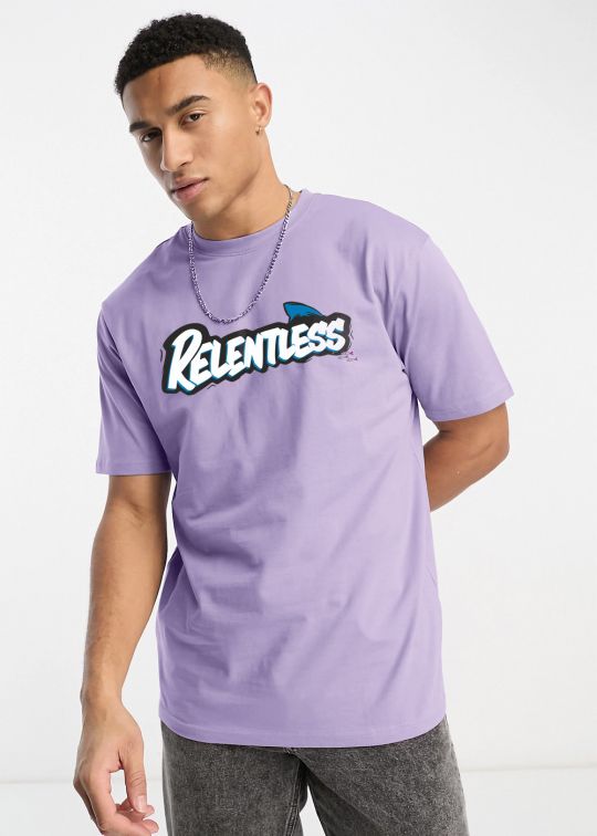 Relentless lilac Oversized T-shirt For Men
