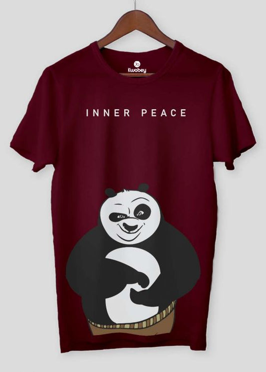 Inner Peace Panda Half Sleeve T-shirt For Men