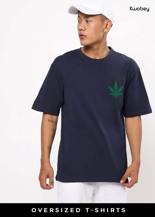 Always High Navy Oversized T-shirt For Men